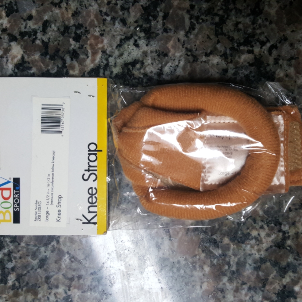 Body sport knee strap LARGE ZRB130LRG New biege size 14.5-16.5 inches